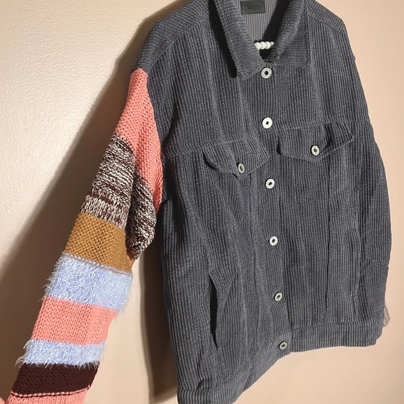 Umgee Sweater Sleeve Jacket - Picture 3 of 9